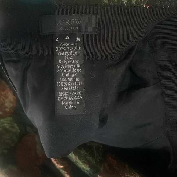 J.Crew Special Collection Women’s Metallic Floral Brocade A-Line Skirt - Picture 9 of 9